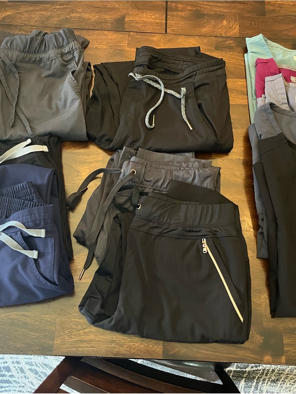 Women’s Scrubs - 11 pieces: 5 tops, 6 bottoms, Figs, Grey’s Anatomy & Cherokee